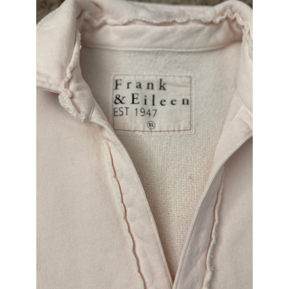 Frank & Eileen Tee Lab Pink Cotton Patrick Popover Henley Polo Sweatshirt  XL - Picture 2 of 7